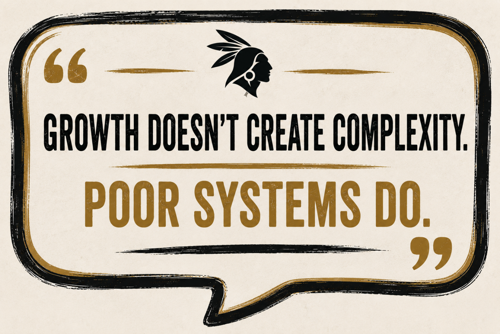 Growth doesn't create complexity. Poor systems do.